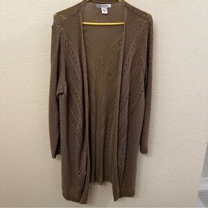 99 Jane Street Long Open Cardigan (Size 1X)